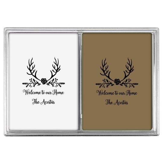 Pine Berry Antlers Double Deck Playing Cards